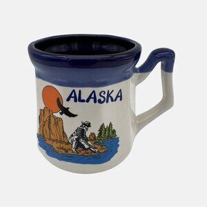 Alaska Souvenir Ceramic Mug  IAAC Exclusive Goldminer Made In Taiwan 3.5" Tall
